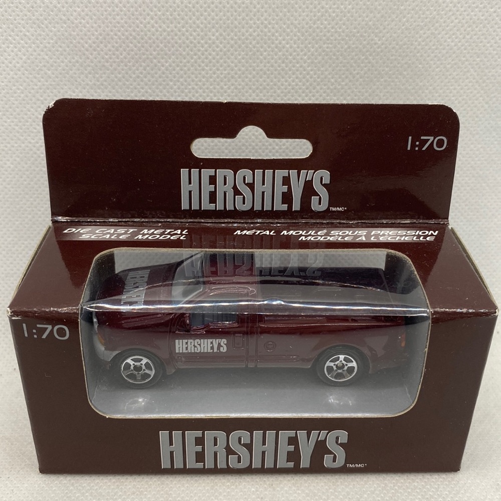 Hershey’s Chocolate Candy 1:70 Die Cast Metal Pickup Truck Brown Ford in Box
